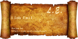 Lieb Emil névjegykártya