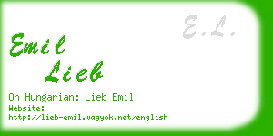 emil lieb business card